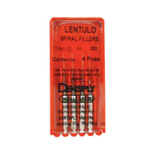 Dentsply Maillefer 671552 Lentulo Spiral Fillers Paste Carriers Stainless Steel #3 Green 17mm 4/Pk Dentsply Maillefer 671552 Lentulo Spiral Fillers Paste Carriers Stainless Steel #3 Green 17mm 4/Pk